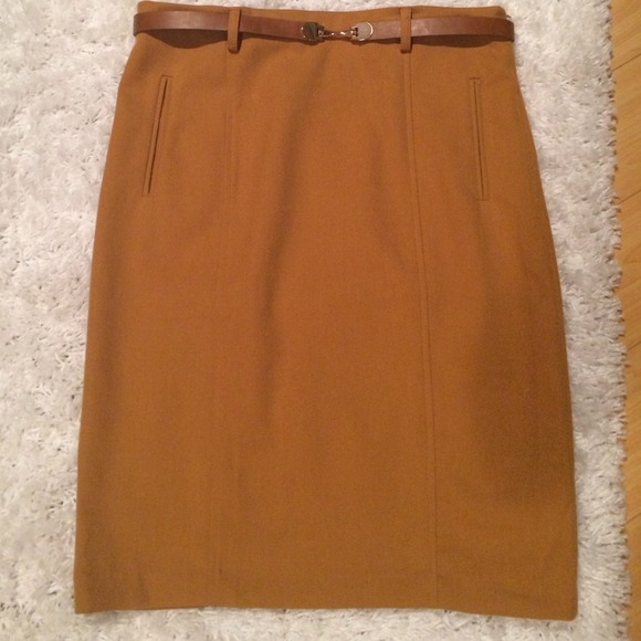 Mustard Pencil Skirt