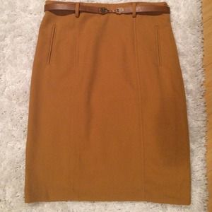 Mustard Pencil Skirt