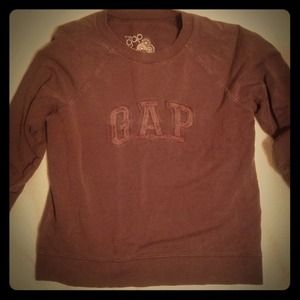 Gap Brown 3/4 Sleeved Sweatshirt