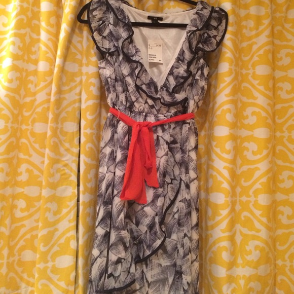 Navy Draped Dress