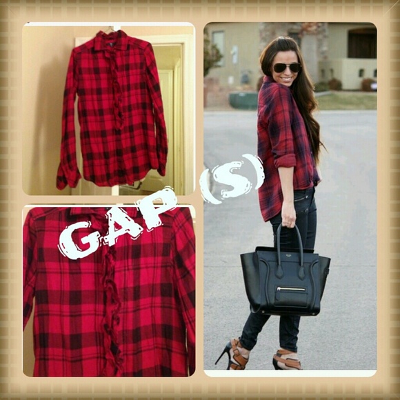GAP Tops - Reserved for @haleycnelson- Gap Plaid Shirt (s/m)