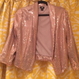Blush sequin blazer!