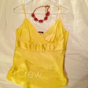 Pale yellow silk camisole