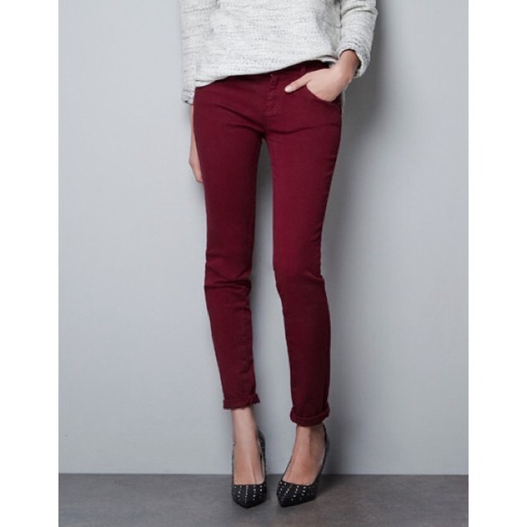 Zara burgundy jeans