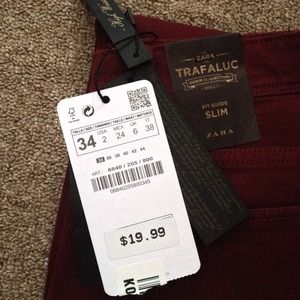 Zara Jeans - Zara burgundy jeans Zara Jeans - Zara burgundy jeans