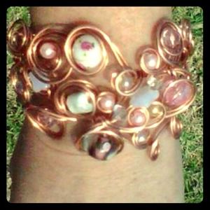 "SOLD" wire wrapped bracelet.