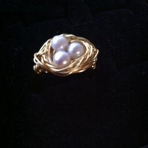"SOLD" Eggs nest ring.