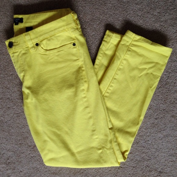 Yellow J.Crew Toothpick Jeans - Size 29