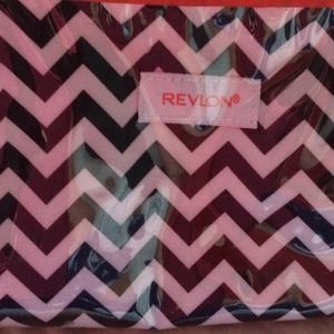 Reckon Chevron and Coral large makeup bag
