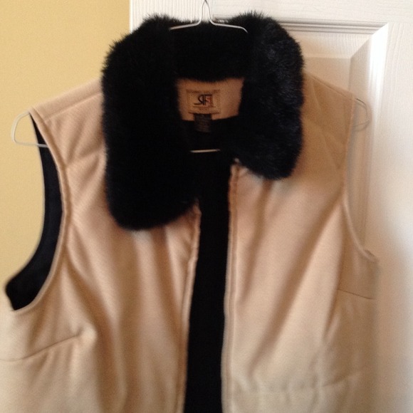 Outerwear - Vest with faux fur collar. Sold in bundle