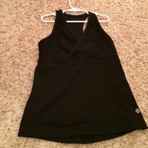 Like New. Black Lululemon Top. Size 2.