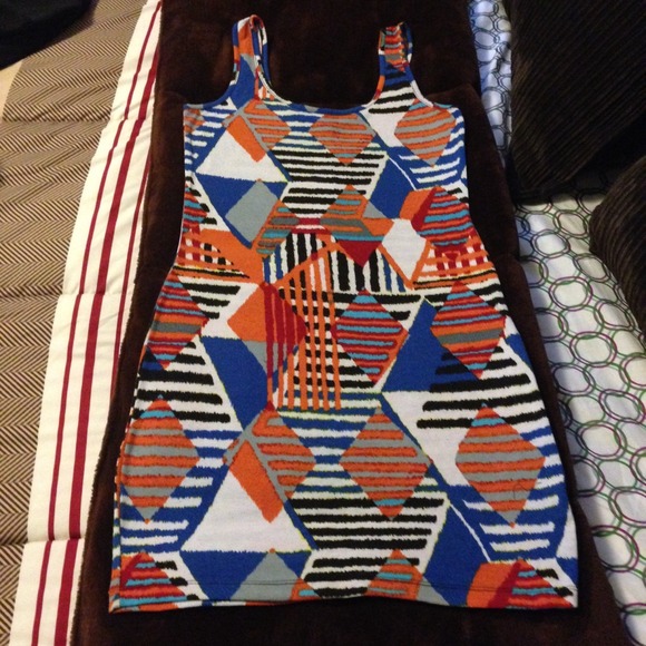 Dresses & Skirts - Tribal mini bodycon dress