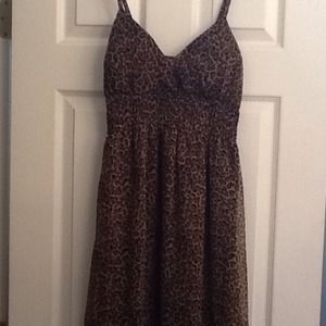Brown/Black Leopard print Sundress
