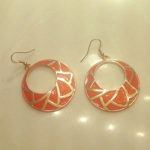 Orange/Gold Earrings