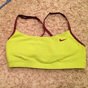 Lime-Green Nike Dry Fit Sports Bra. Size M.
