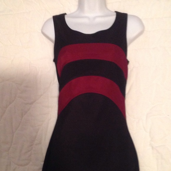Vintage Xoxo stretch dress sexy long black sz S will also fit M - Picture 2 of 3