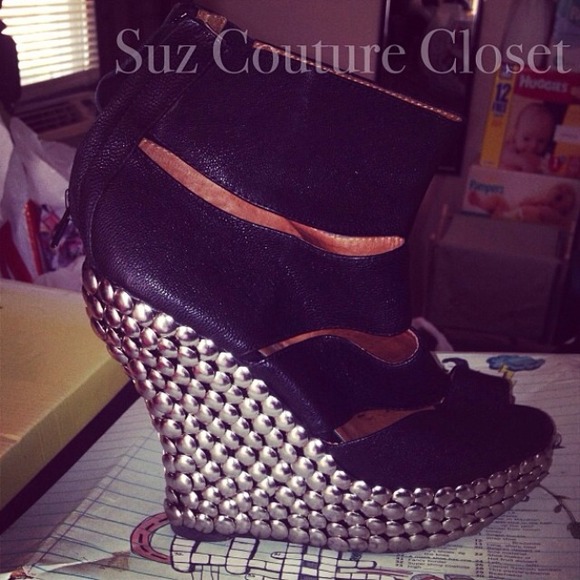 Black Wedge Jeffrey Campbell Shoe