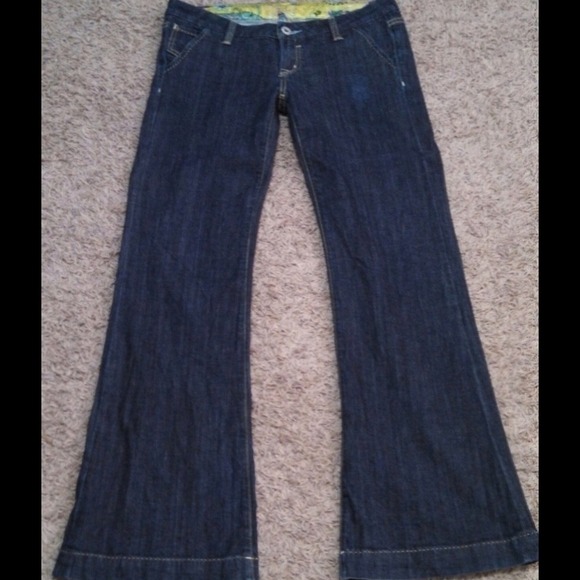 Miss Me Dark Wash Trouser Leg Stretch Jeans