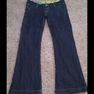 Miss Me Dark Wash Trouser Leg Stretch Jeans