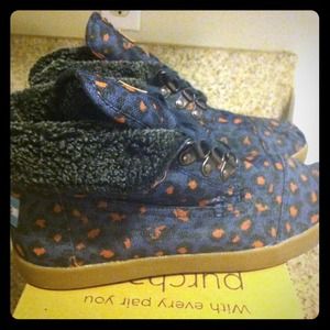 Toms bota-Snow leopard print