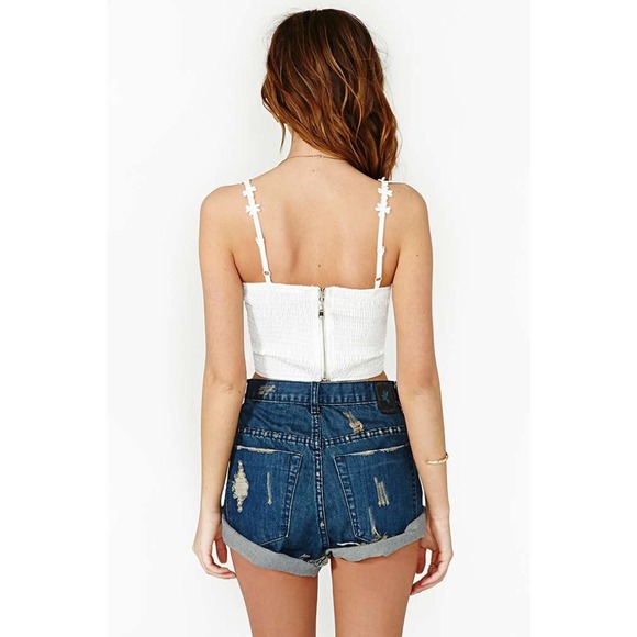 ✖️SOLD✖️Daisy Days Bustier Crop Top - White - Picture 4 of 4