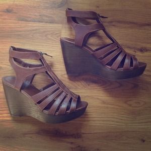 Xhiliration Strappy Wedges with Zipper Xhiliration Strappy Wedges with Zipper