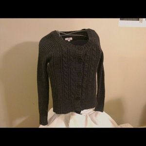 Dark grey buttoned sweater