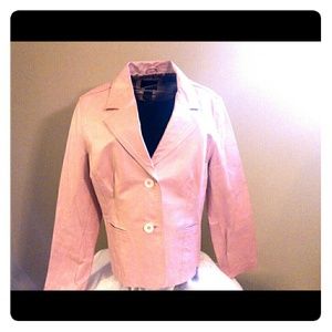 Genuine Leather Jacket/Blazer, Pearl Pink, XL
