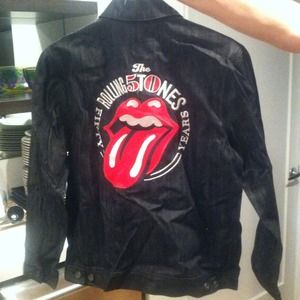 Rolling Stones embroidered jean jacket