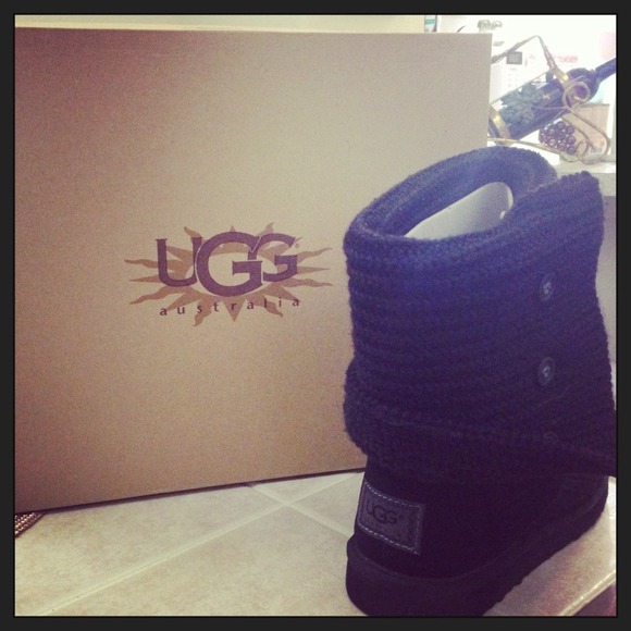 UGG's Black Sweater Boots