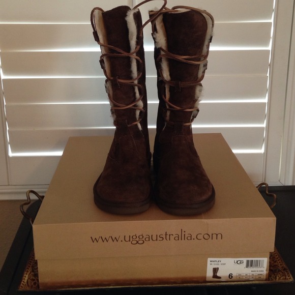 Brand new UGG Whitley chocolate brown boots size 6 - Picture 2 of 4