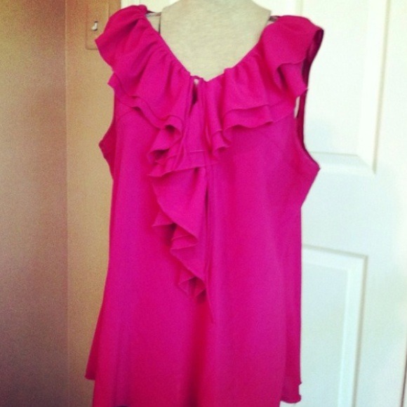 Pink ruffle blouse