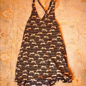 H&M black and gold tunic dress