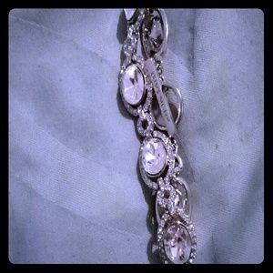 Givenchy silver-tone swarvoski bracelet