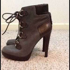 Tory Burch Leather Lace Up Bootie