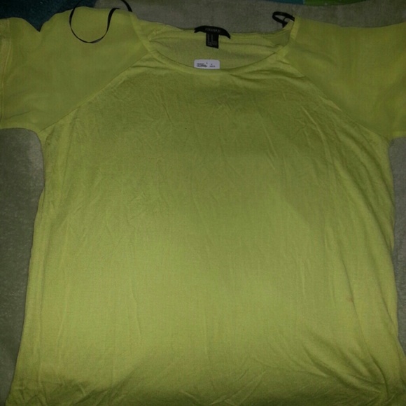 Lime green top