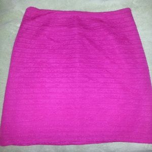 Fuchsia color mini skirt