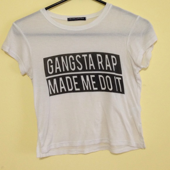 'Gangsta Rap Made Me Do It' crop top