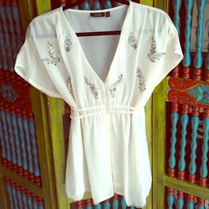 Sequin Empire Waist Top