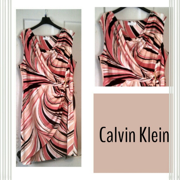 Calvin Klein faux wrap-around dress