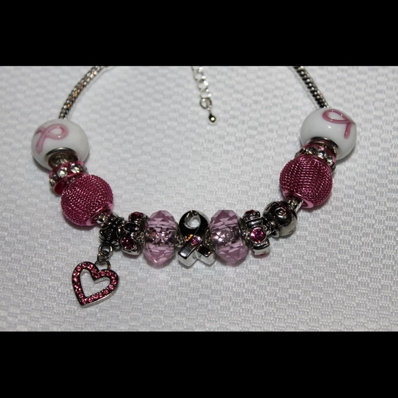 Bracelet, Breast Cancer, beaded - Picture 2 of 4