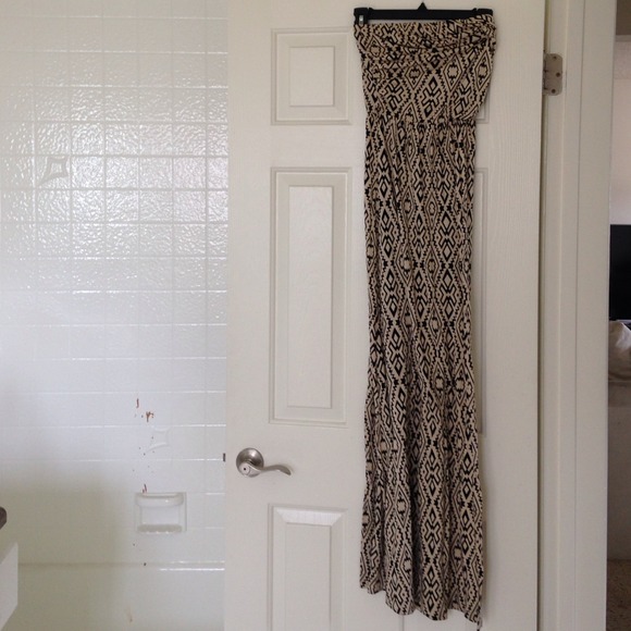 Aztec Strapless Maxi Dress