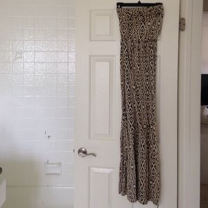 Aztec Strapless Maxi Dress