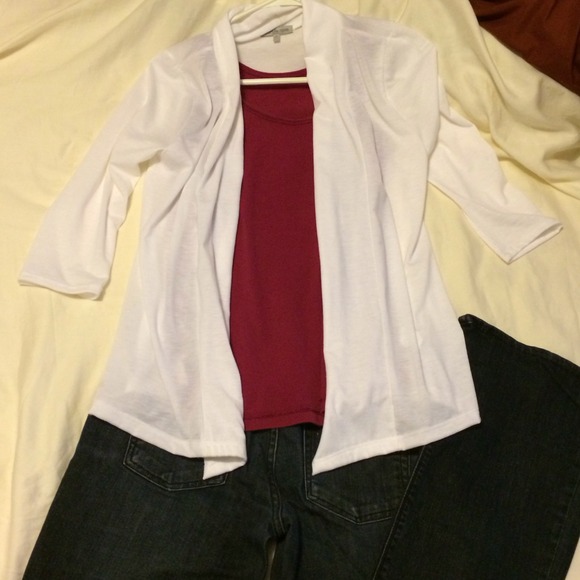 White open cardigan