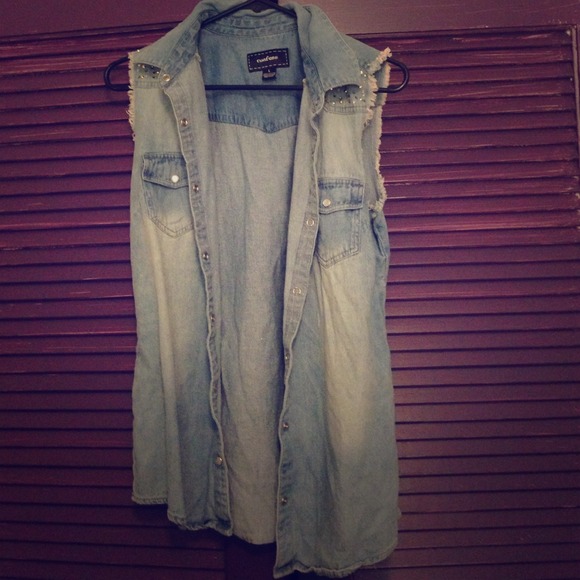 Denim Vest with Jewels