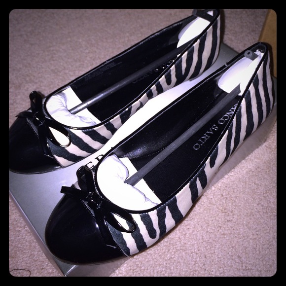 NIB Franco Sarto Animal Zebra Print Ballet Flats 6