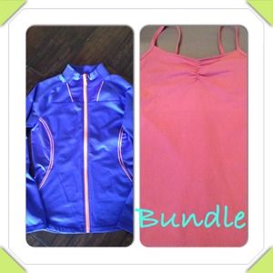 North face jacket and lululemon tank