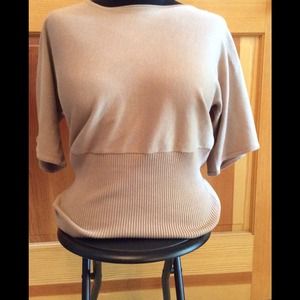 New gorgeous silky tan sweater