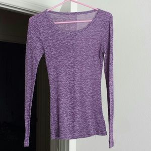 Purple Animal Print Long Sleeve Shirt