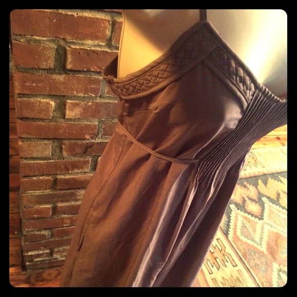 Mauve high low dress with pockets and back tie